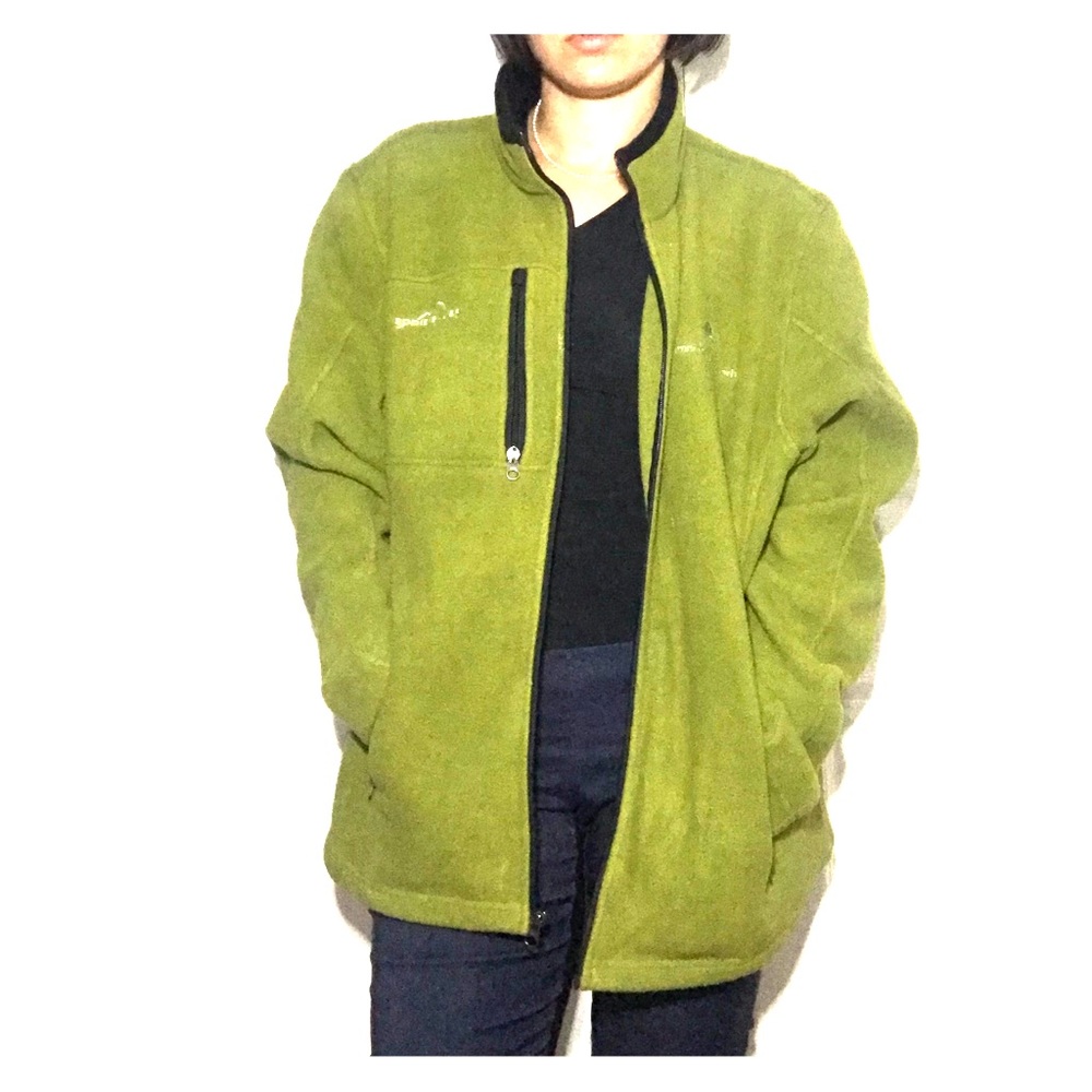 Fleece Green Zip-up